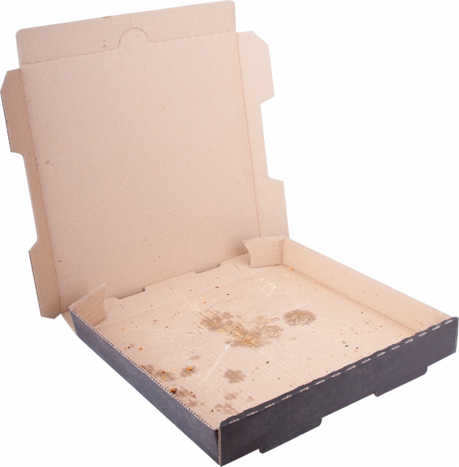 Dirty food containers - Polystyrene containers and pizza boxes
